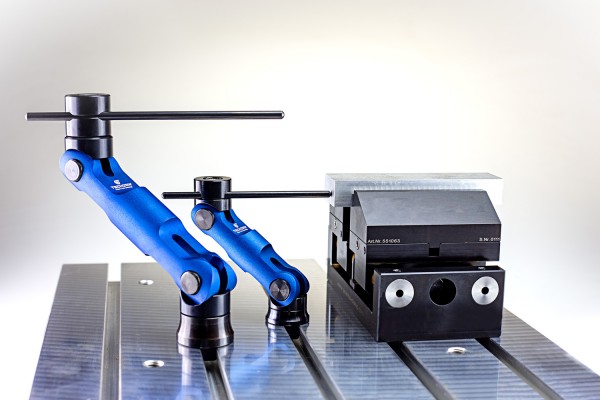 Vergleich Werkstückanschlag classic 150 mm und compact 100 mm am Werkstück